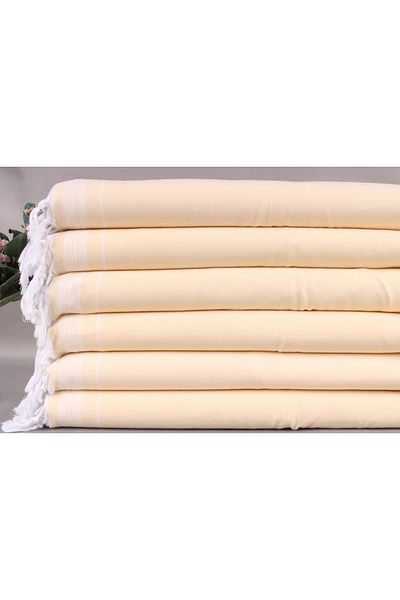 Kayra Export Pique Light Yellow 140x230 Cm Multi-Purpose Blanket Cotton Thin Pique