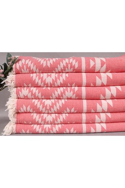 Kayra Export Pique Light Red 140x210 Cm Cotton Pique Thin Blanket