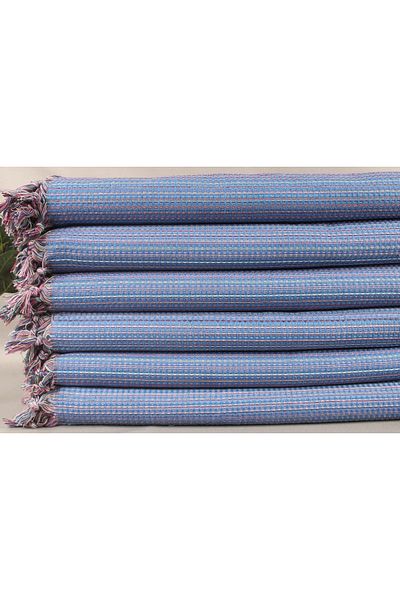 Kayra Export بيكيه برلمان أزرق 220x230 سم غطاء ديكور مزدوج من القطن بيكيه متوسط السُمك