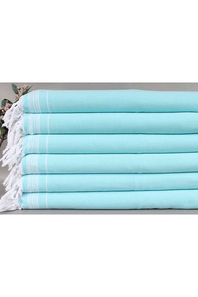 Kayra Export بيكيه تركواز فاتح 140x230 سم غطاء متعدد الأغراض قطن بيكيه رقيق