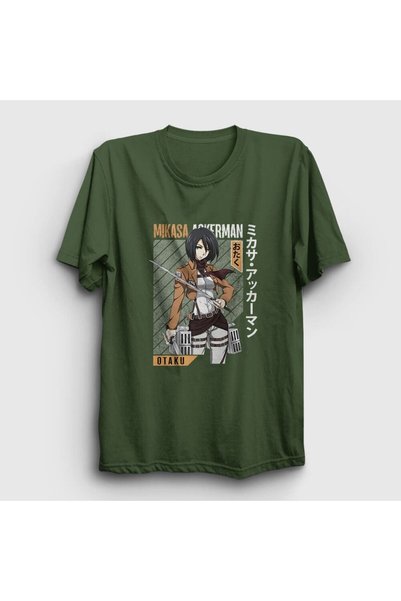 Adrift Unisex Haki Mikasa Fan Anime Attack On Titan T-shirt 125223tt