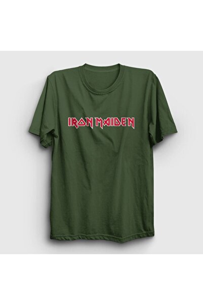 Adrift Unisex Haki Logo Iron Maiden T-shirt 86340tt