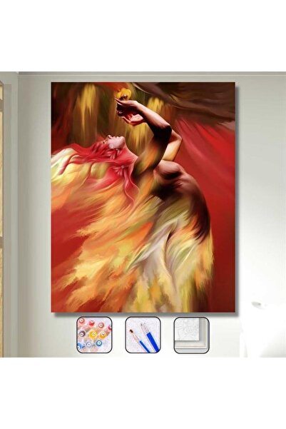 kendinyaphobi Sayılarla Boyama Seti Kasnaklı Renkli Kraliçe 40 X 50 Cm