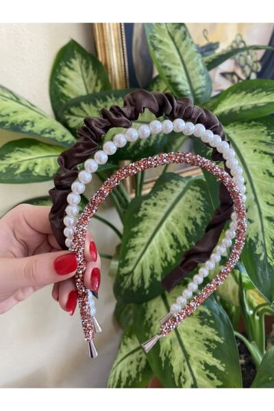 CSR AKSESUAR Gathered, Glittering, Pearl Crown Set