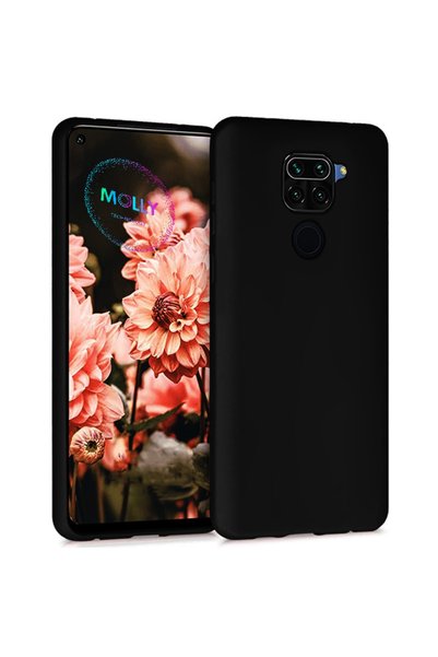 Molly Technology حافظة سيليكون سوداء غير لامعة لهاتف Xiaomi Redmi Note 9