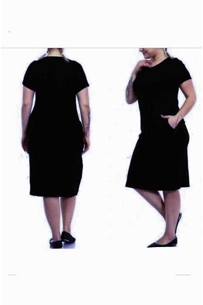 anne moda ankara ΣΤΕΝΟ ΚΟΥΤΙ, κάτω από το γόνατο, 2 πλαϊνές τσέπες, 95% βισκόζη, στρογγυλή λαιμόκοψη, κατά του ιδρώτα, ολόκληρο καλοκαίρι, λίκρα, φόρεμα,