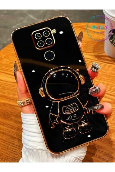 Molly Technology جراب سيليكون فاخر لهاتف Xiaomi Redmi Note 9 مع حامل رائد فضا...