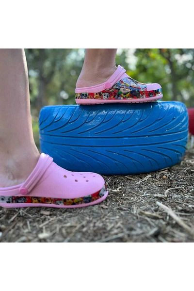 SAGİYEEK Line Character Patterned Daily Use Non-Slip Sole Wet Floor Slippers