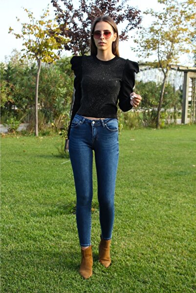 Lixera Темно-сині джинси-скінні з еластичною вставкою та вузькими штанинами