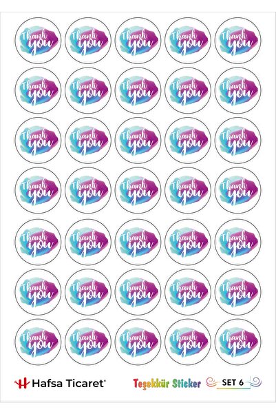 Hafsa Ticaret Thank You Label A4 Size (2 PAGES)