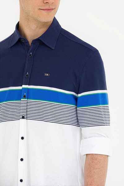 U.S. Polo Assn. Sötétkék hosszú ujjú férfi ing