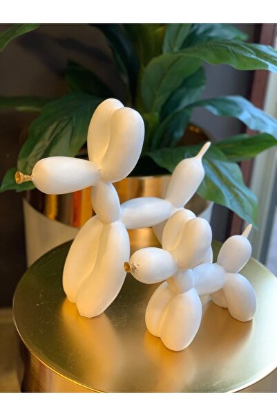 SNM Home Decoration SNM HOME DECORATİON- Dekoratif Polyester 2'li Beyaz Balon...