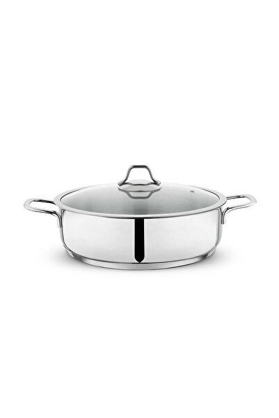 Schafer Held Çelik Basık Tencere 28 cm 2 prç Inox