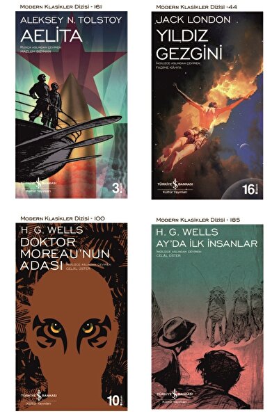 TÜRKİYE İŞ BANKASI KÜLTÜR YAYINLARI Modern Klasikler Dizisi Bilim Kurgu Kütüp...