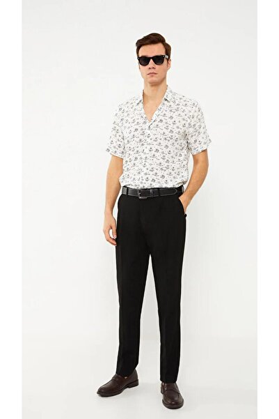 LC Waikiki Ανδρικό πουκάμισο LCW Vision Slim Fit με κοντό μανίκι με σχέδιο βισκόζης