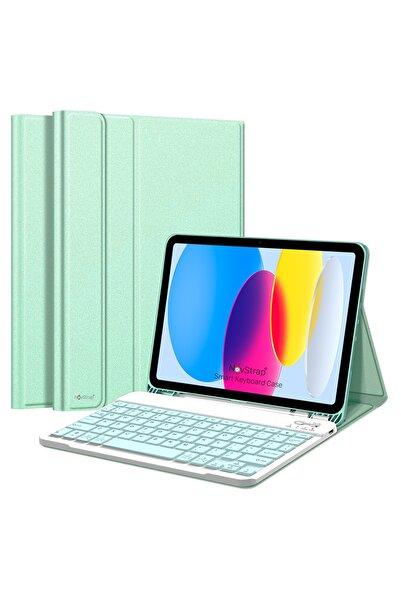 NovStrap İpad (A16) 11. Nesil / İpad 10. Nesil 10.9 inç ile Uyumlu Bluetooth Klavyeli Tablet Kılıfı
