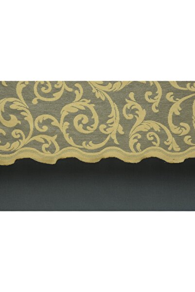 AKÇA TEKSTİL SULTAN 2 MODEL GOLD COLOR SINGLE WING Ready planted Pleated Background Curtain 300*260 cm