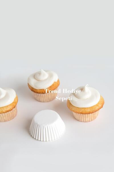 Trend Hediye Sepeti Takribi 200 Adet Mini Boy Beyaz Truff Çikolata Kağıdı 30x...