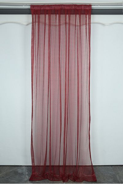 AKÇA TEKSTİL ORKIDE RED COLOR SINGLE WING Ready planted Pleated Background Curtain 75*260 cm