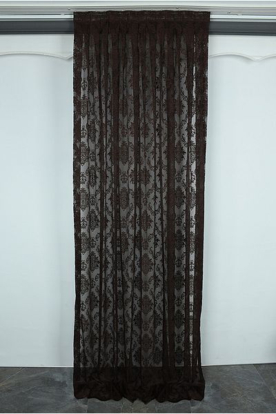 AKÇA TEKSTİL DMAKS MODEL BLACK COLOR SINGLE WING Pleated Background Curtain 75*260 cm