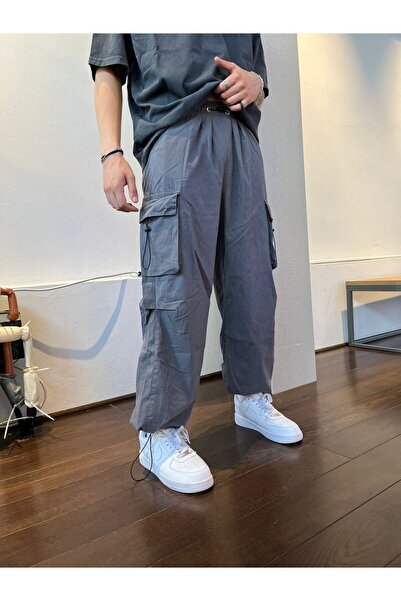 weywot Антрацитові штани Y2K з парашутом