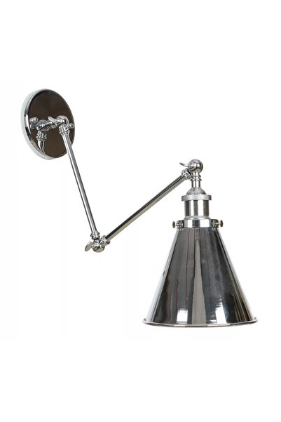 Dylight DYLIGHT ريترو معدن ديكور كروم بهلوانية مفصلية ريفي الجدار الشمعدان