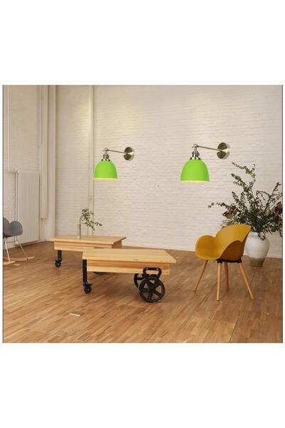 Dylight شمعدان حائط مزخرف باللون الأخضر المعدني باللون الأبيض