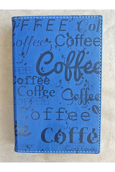 ankara menü (1 piece) 13x21 Box, Leather Account Receipt Pad, Coffee Printed Coin Box, Ticket