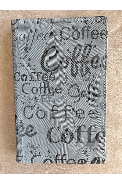 ankara menü (1 piece) 13x21 Box, Leather Account Receipt Pad, Coffee Printed Coin Box, Ticket