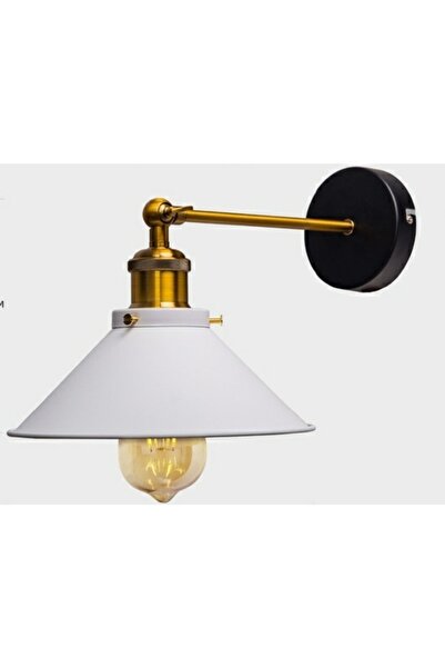 Dylight شمعدان حائط أبيض بهلواني مفصلي معدني عتيق