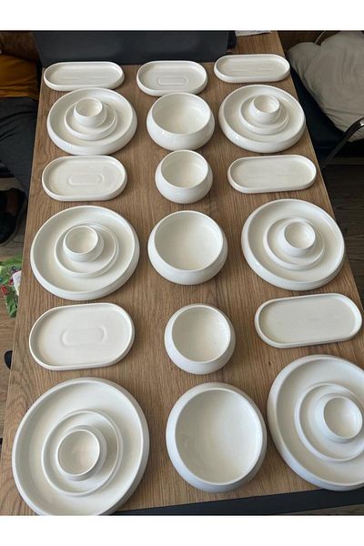 ACAR 30 Piece Bianco Perla Breakfast Set