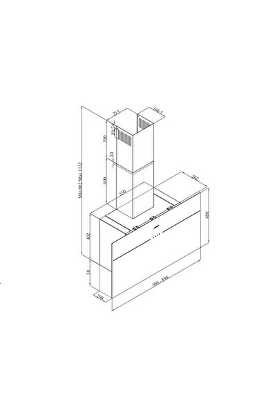 Silverline 3364 LINK FLAT Gri Cam Duvar Tipi Davlumbaz 60 cm