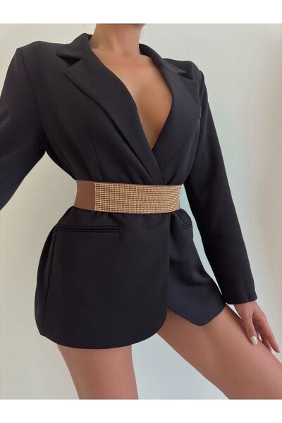 Fiori Kamenem vyšívaný elastický dámský pásek, pásek do bundy, pásek na šaty, pásek do košile