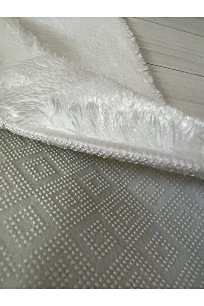 Bünyan Halı 50x80/50x40. 2 τεμάχια χαλί μπάνιου βελούδινο χαλί μπάνιου λευκό οβάλ