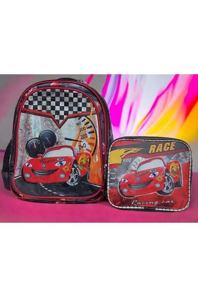 GENC DIJITAL BASKI Cars Lightning Mac Queen Imprimat pentru școala primară și cutie de prânz