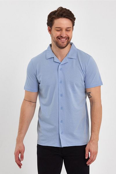 UOMOPARK Πουκάμισο 2640 Ottoman Comfort Fit Relaxed Cut με γιακά