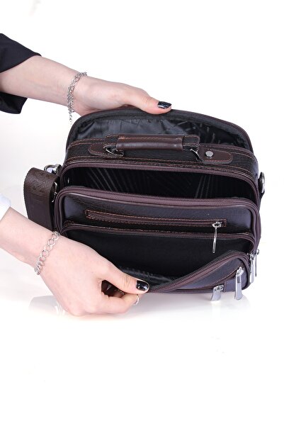 Fiyaka Traum 020 Men's Steel case clutch bag shoulder bag daily bag BROWN