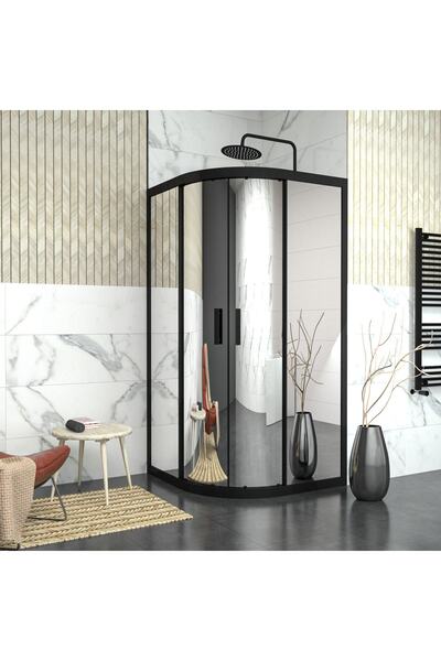 TEKNO DUŞ DUŞAKABİN TEKNE VE KÜVET SİSTEMLERİ BLACK ORİON 6mm Reflekte Cam Ov...