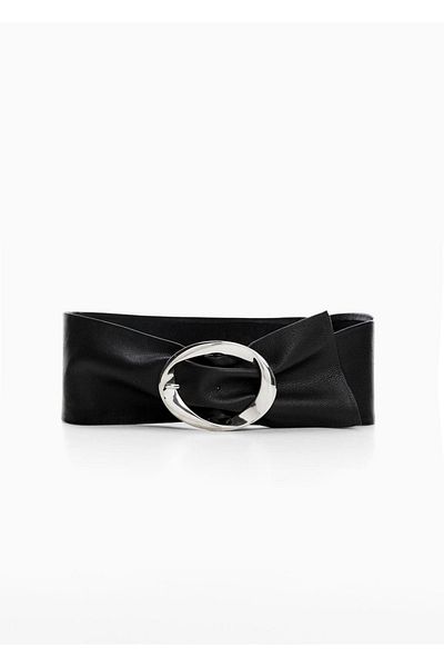 MANGO Woman Wide Leather Belt