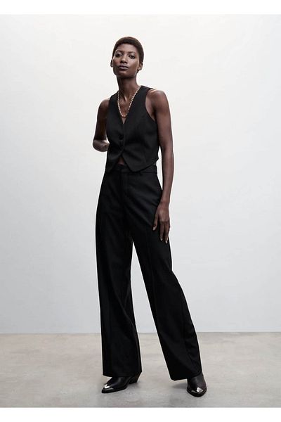 MANGO Woman Buttoned Suit Vest