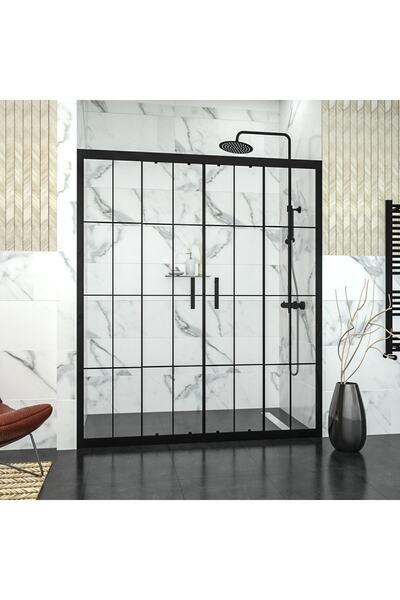 TEKNO DUŞ DUŞAKABİN TEKNE VE KÜVET SİSTEMLERİ BLACK CASTOR 6mm Karolajlı Orta...