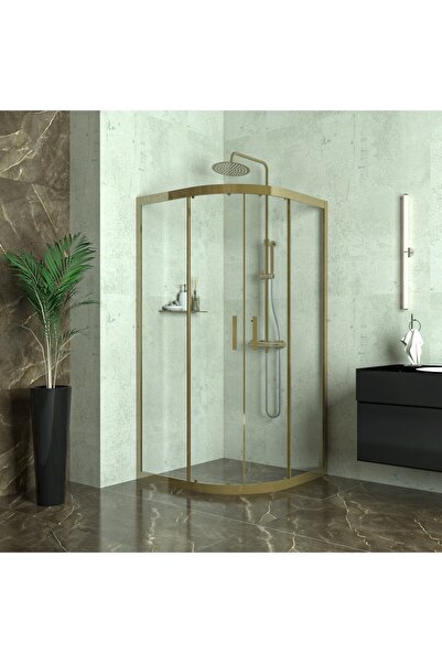 TEKNO DUŞ DUŞAKABİN TEKNE VE KÜVET SİSTEMLERİ BRONZE ORİON 6mm Şeffaf Cam Ova...