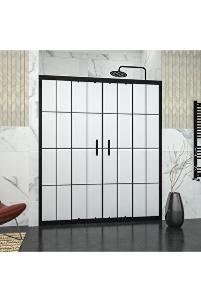 TEKNO DUŞ DUŞAKABİN TEKNE VE KÜVET SİSTEMLERİ BLACK CASTOR 6mm Kumlamalı Karo...