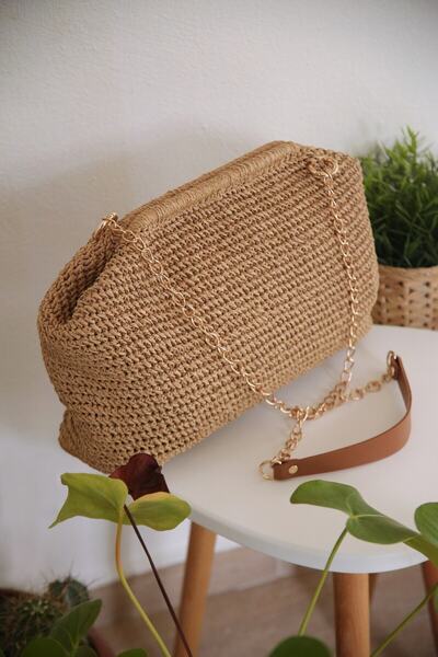 Limenis Burslu Büyük Boy Omuz Çantası / Clutch