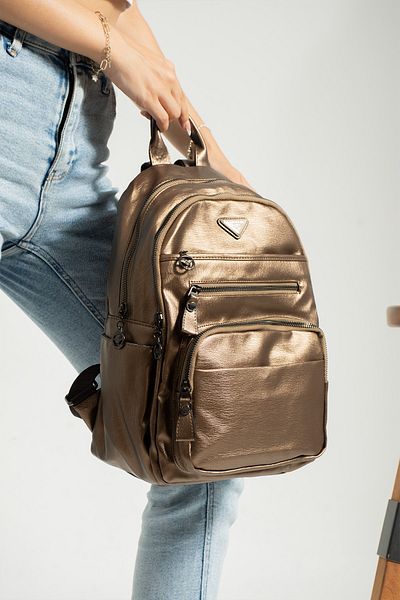MEGA Stylish Design Waterproof Washing Leather Multi-Compartment Useful Women's Backpack