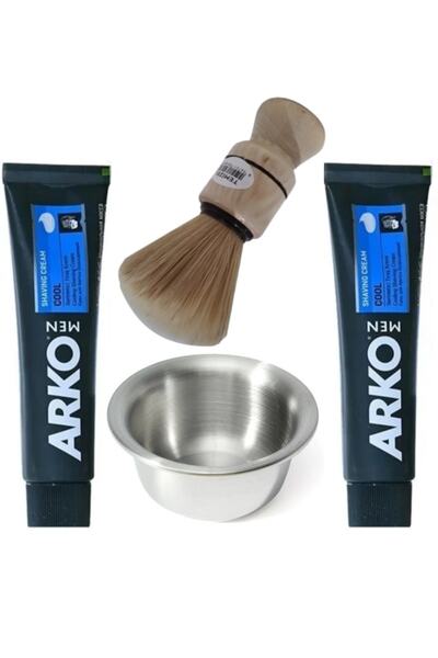 ARKO Men Cool Sakal Tıraş Seti Men Cool Sakal Tıraş Seti Fırçası Tası