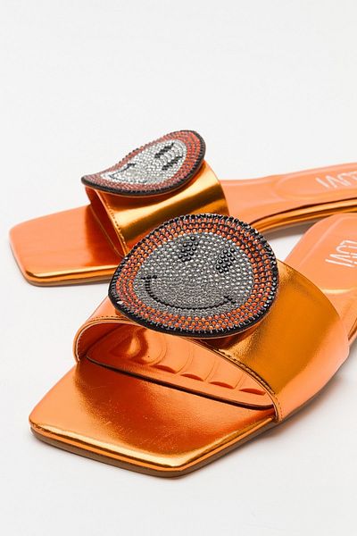 LuviShoes YAVN Orange Stone Women's Slippers