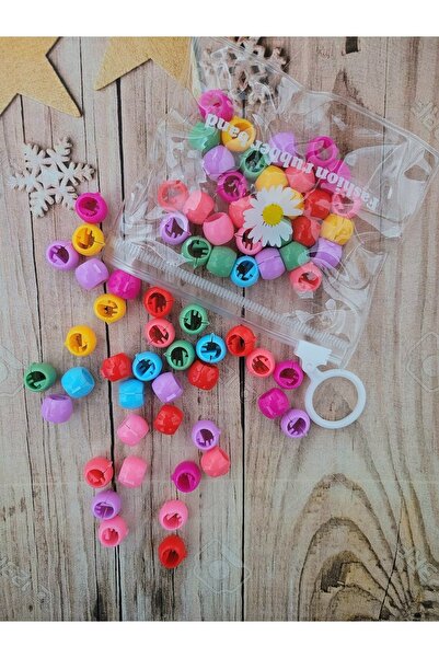 GÜLPEŞE Transparent Bag Hair Braiding Beads 30 Lu