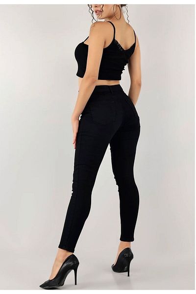 LAMİRAMOOD Black Super Skinny Ultra Elasticity High Waist Ankle Length Narrow Leg (summer)