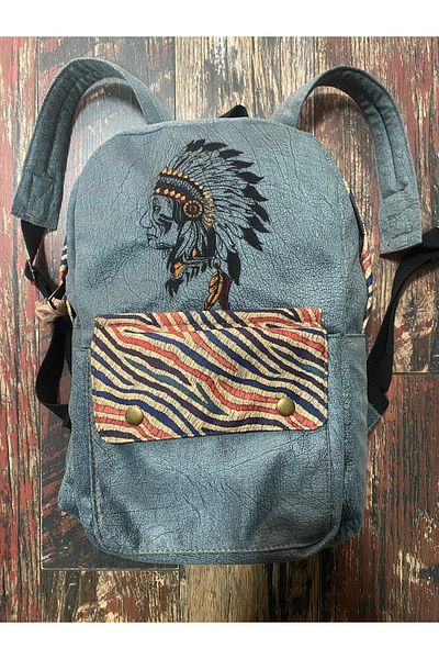 Street Bag Rucsac cu broderie nativ americană Rucsac de călătorie zilnic etnic autentic boem